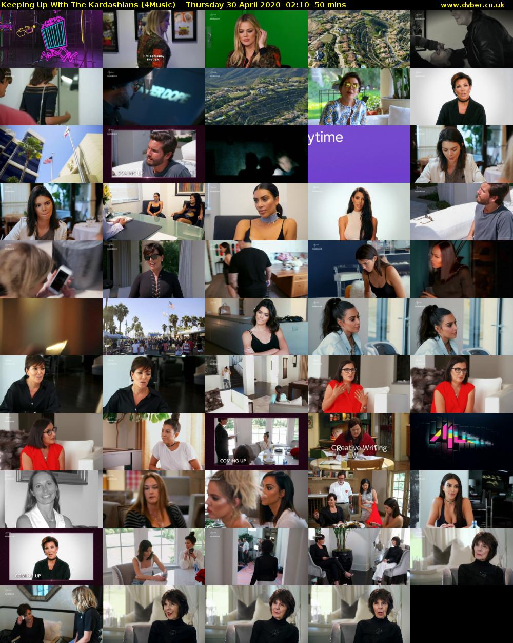 Keeping Up With The Kardashians (4Music) Thursday 30 April 2020 02:10 - 03:00