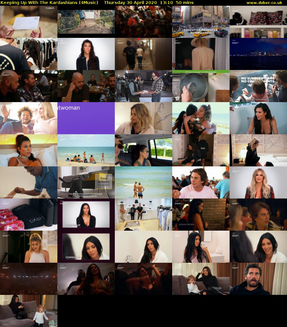 Keeping Up With The Kardashians (4Music) Thursday 30 April 2020 13:10 - 14:00
