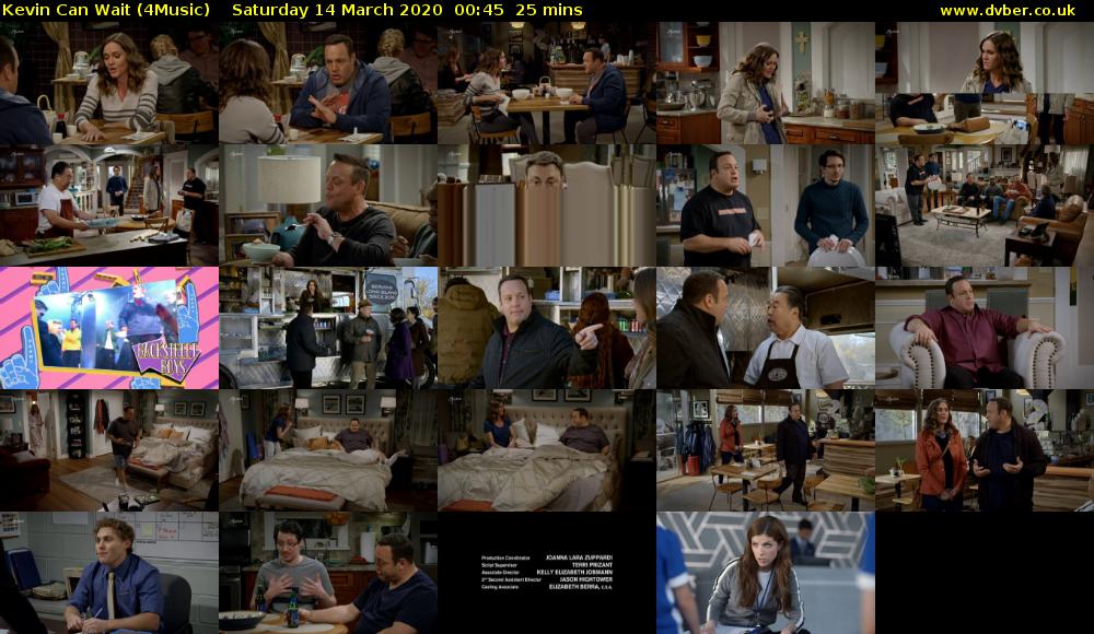 Kevin Can Wait (4Music) Saturday 14 March 2020 00:45 - 01:10