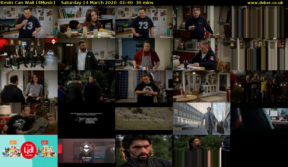 Kevin Can Wait (4Music) Saturday 14 March 2020 01:40 - 02:10