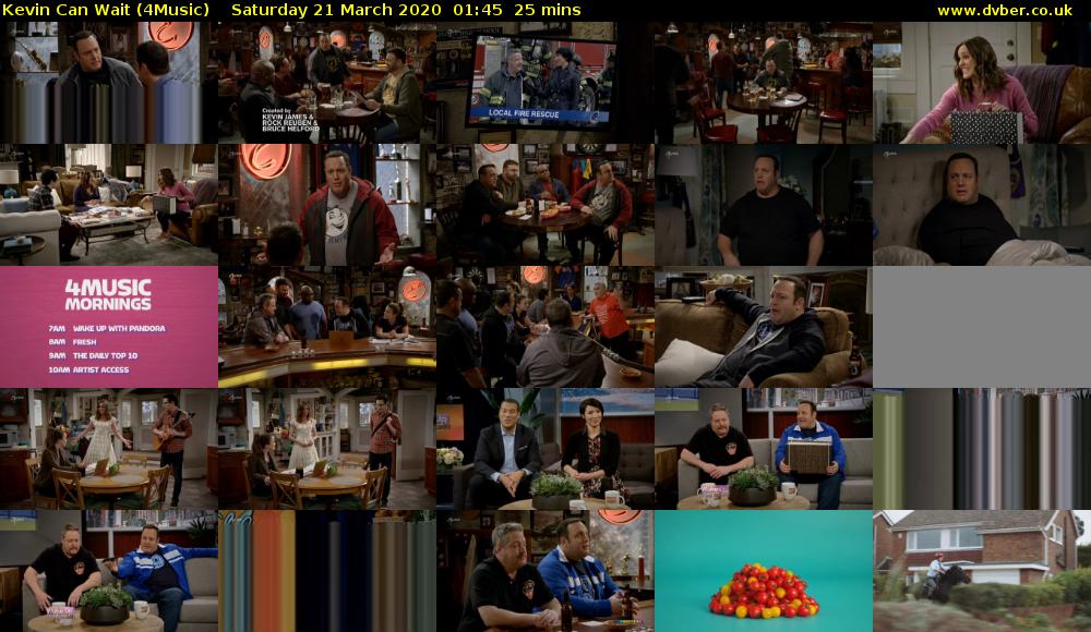 Kevin Can Wait (4Music) Saturday 21 March 2020 01:45 - 02:10