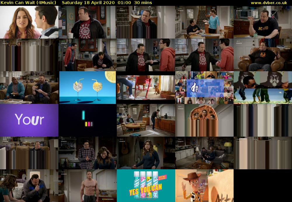Kevin Can Wait (4Music) Saturday 18 April 2020 01:00 - 01:30