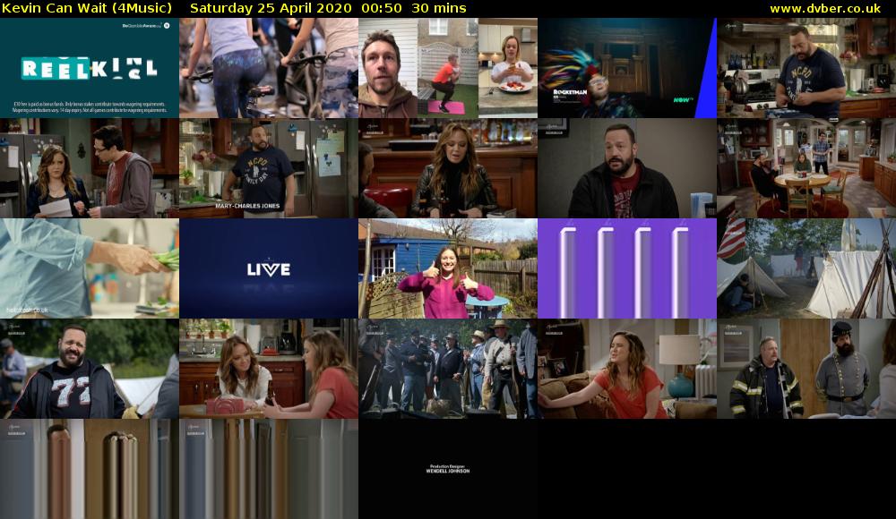 Kevin Can Wait (4Music) Saturday 25 April 2020 00:50 - 01:20