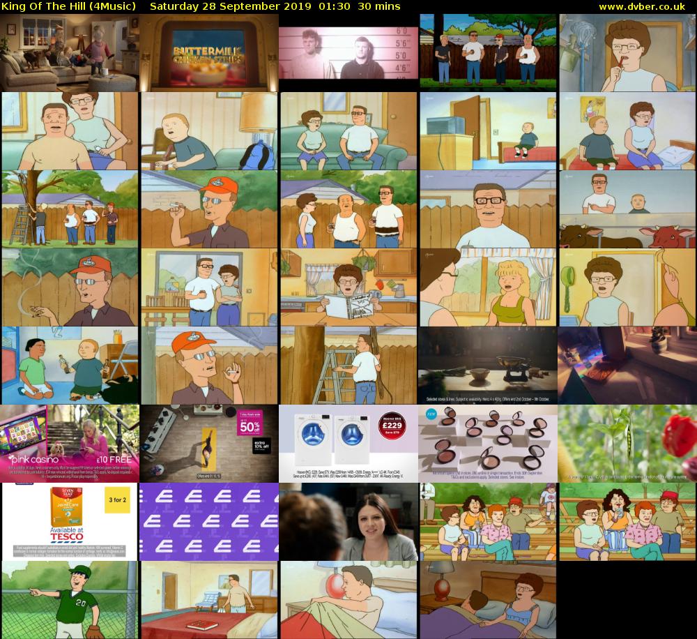 King Of The Hill (4Music) Saturday 28 September 2019 01:30 - 02:00
