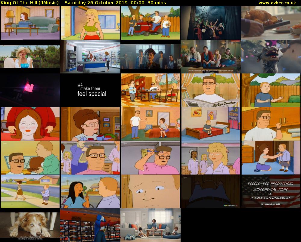 King Of The Hill (4Music) Saturday 26 October 2019 00:00 - 00:30