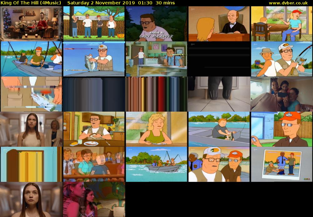King Of The Hill (4Music) Saturday 2 November 2019 01:30 - 02:00