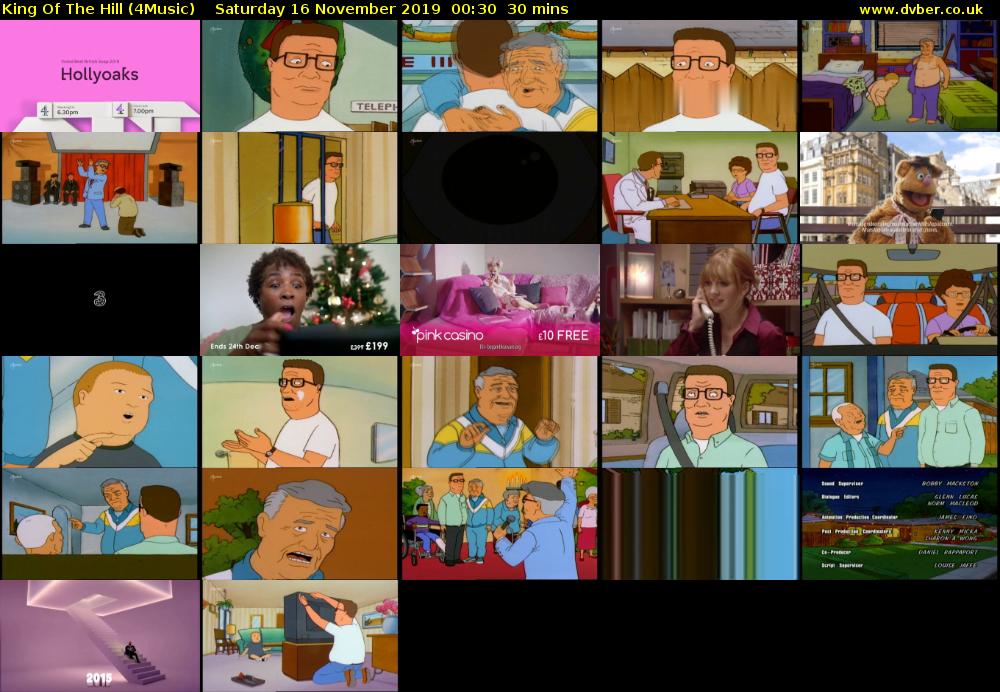 King Of The Hill (4Music) Saturday 16 November 2019 00:30 - 01:00