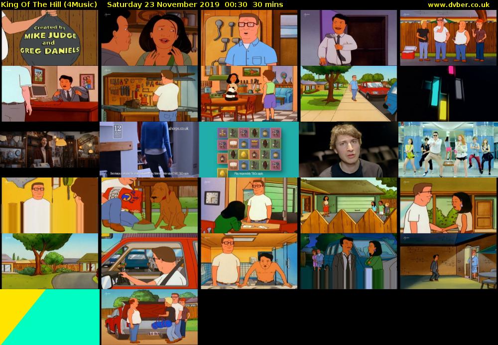 King Of The Hill (4Music) Saturday 23 November 2019 00:30 - 01:00