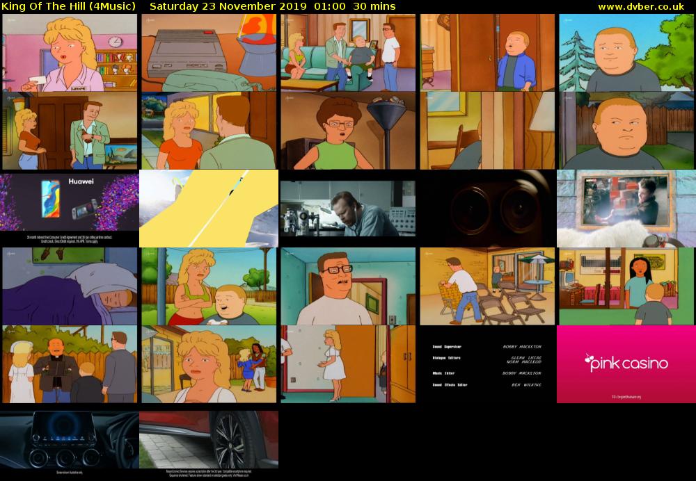 King Of The Hill (4Music) Saturday 23 November 2019 01:00 - 01:30