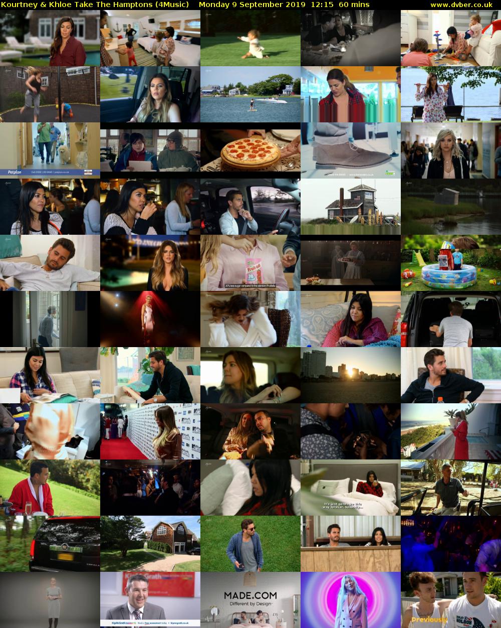 Kourtney & Khloe Take The Hamptons (4Music) Monday 9 September 2019 12:15 - 13:15
