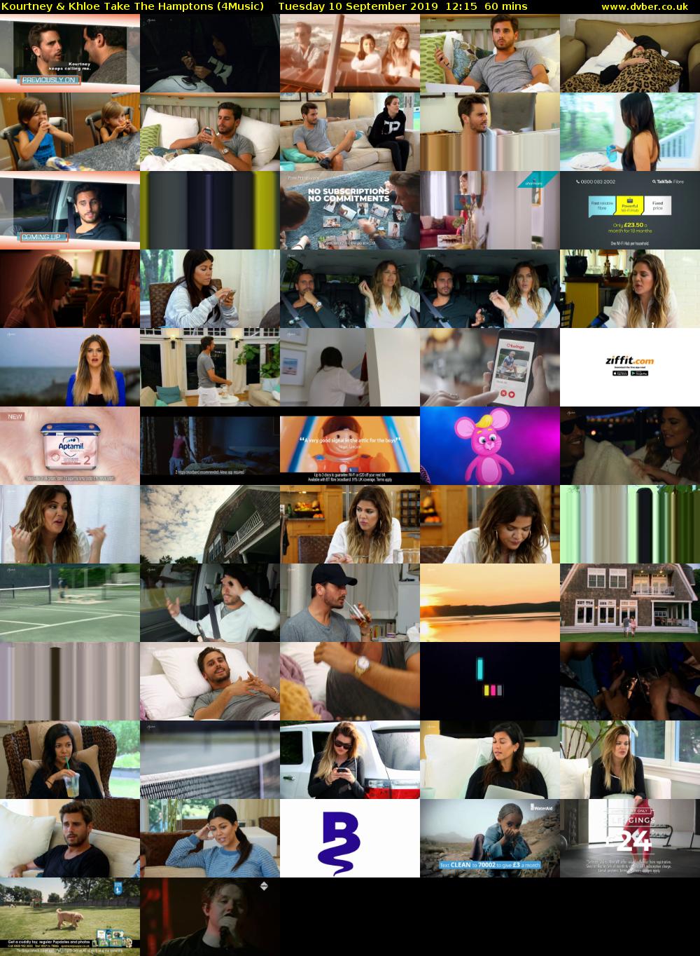 Kourtney & Khloe Take The Hamptons (4Music) Tuesday 10 September 2019 12:15 - 13:15