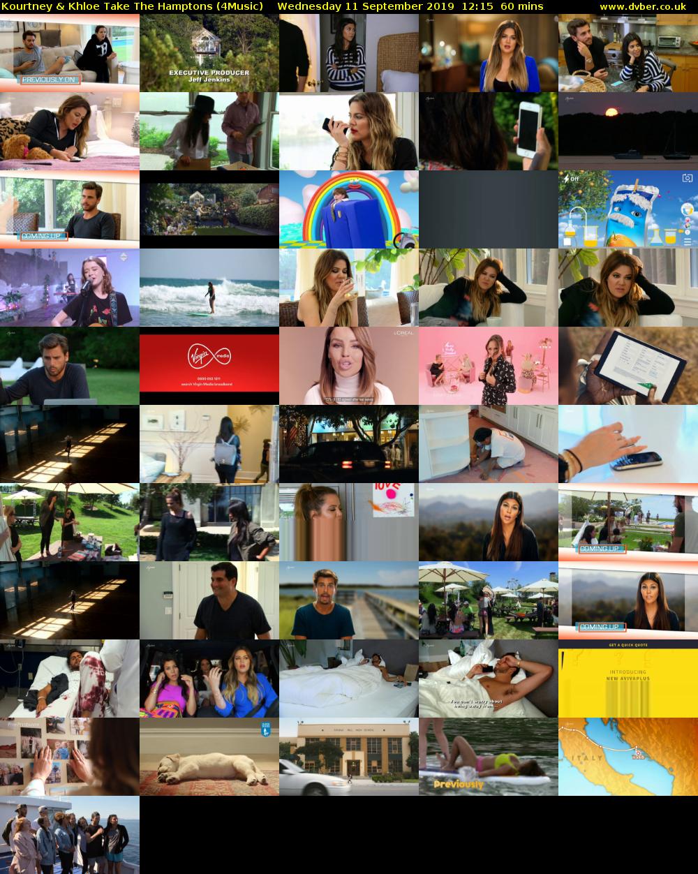 Kourtney & Khloe Take The Hamptons (4Music) Wednesday 11 September 2019 12:15 - 13:15