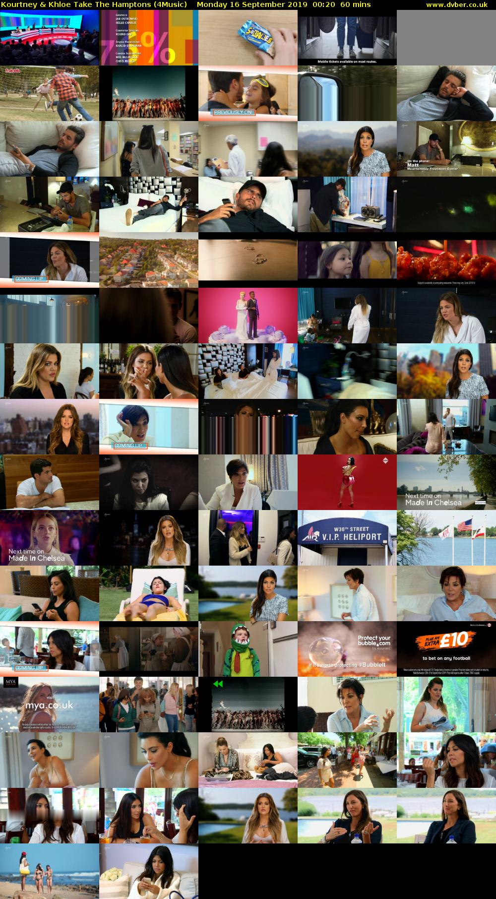 Kourtney & Khloe Take The Hamptons (4Music) Monday 16 September 2019 00:20 - 01:20