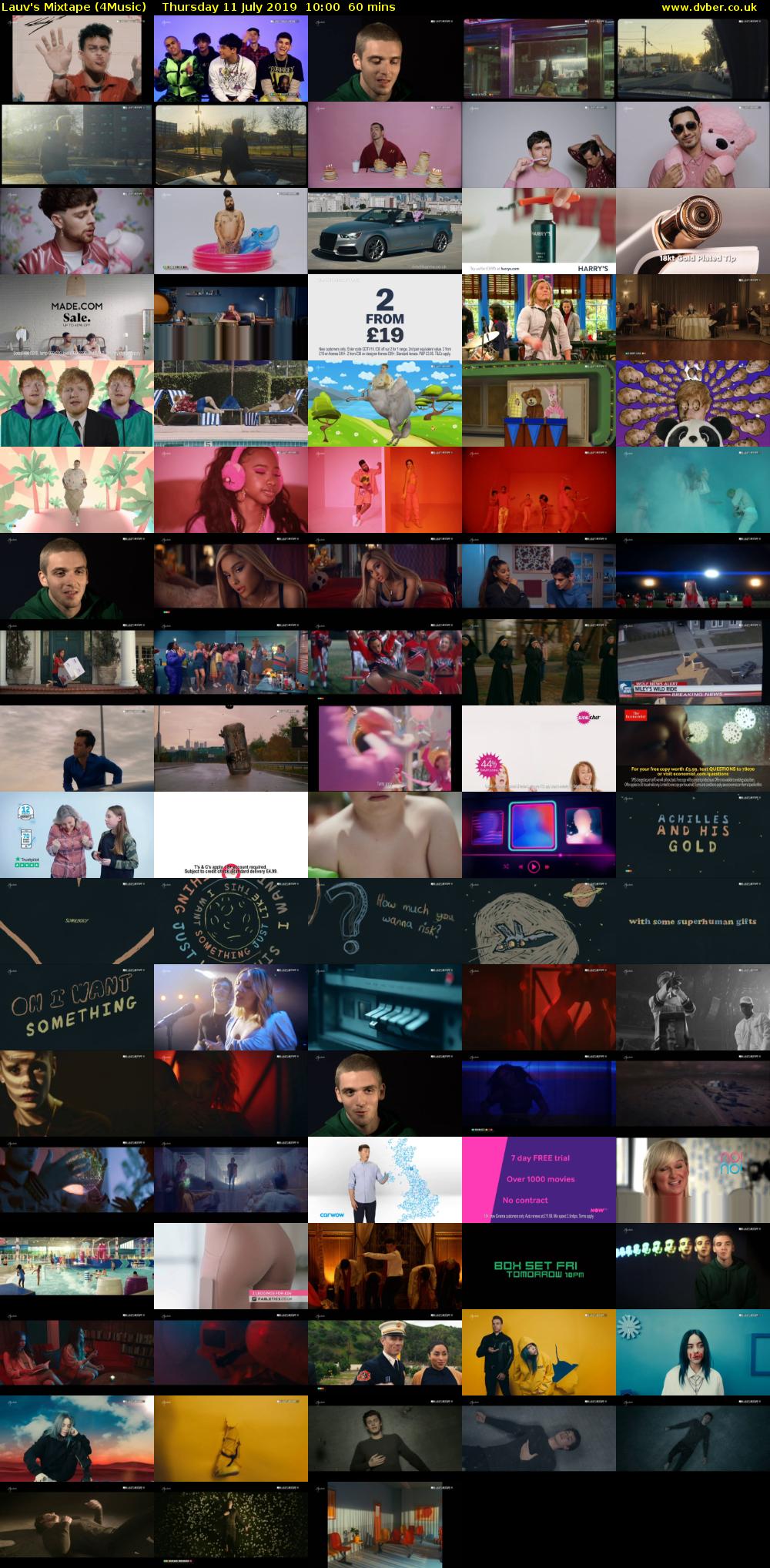 Lauv's Mixtape (4Music) Thursday 11 July 2019 10:00 - 11:00