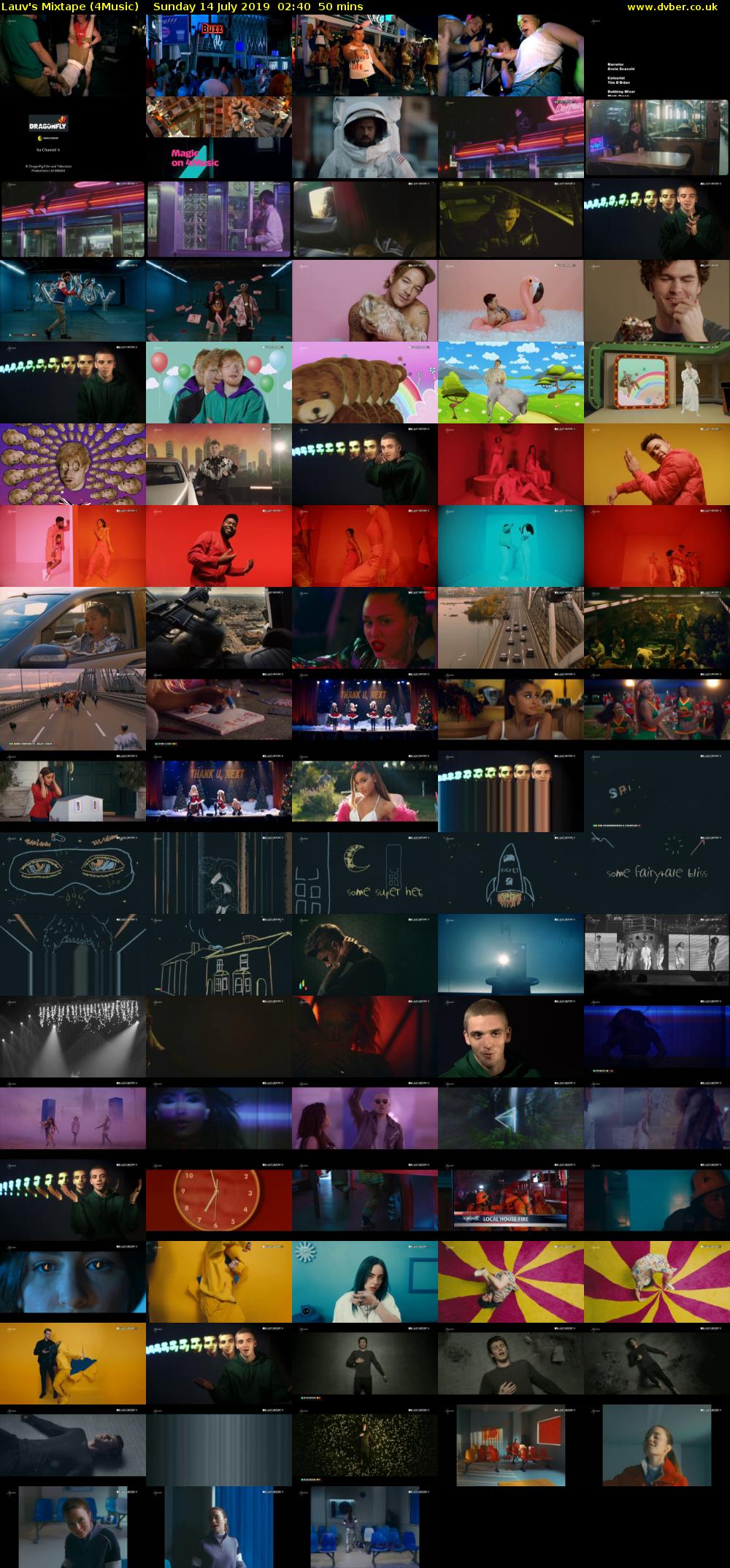 Lauv's Mixtape (4Music) Sunday 14 July 2019 02:40 - 03:30