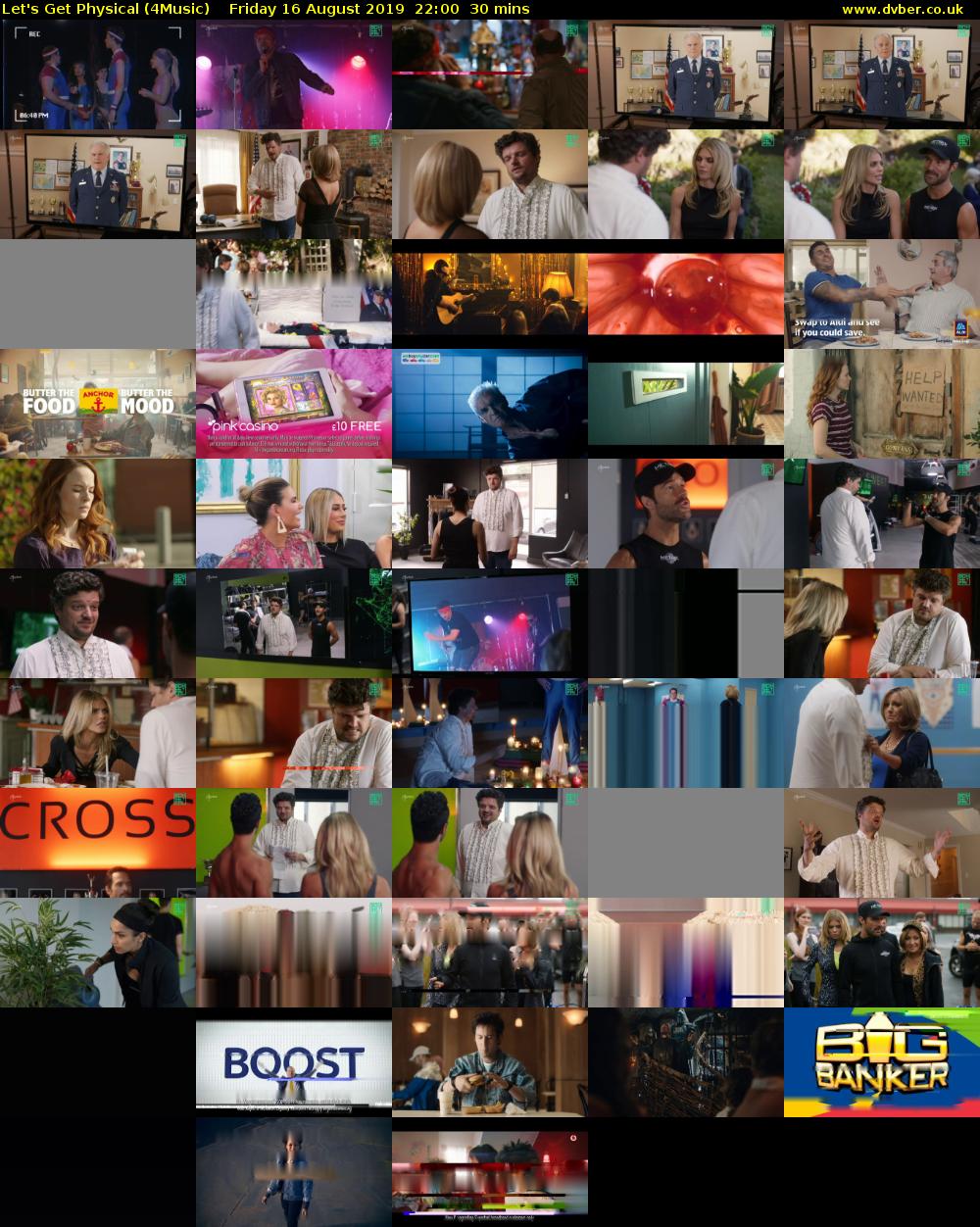 Let's Get Physical (4Music) Friday 16 August 2019 22:00 - 22:30