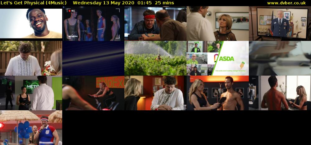 Let's Get Physical (4Music) Wednesday 13 May 2020 01:45 - 02:10