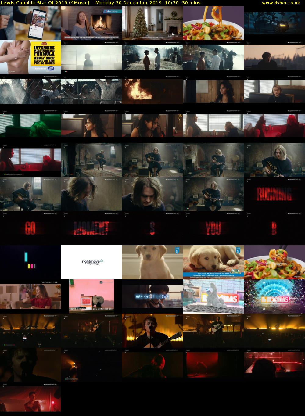 Lewis Capaldi: Star Of 2019 (4Music) Monday 30 December 2019 10:30 - 11:00