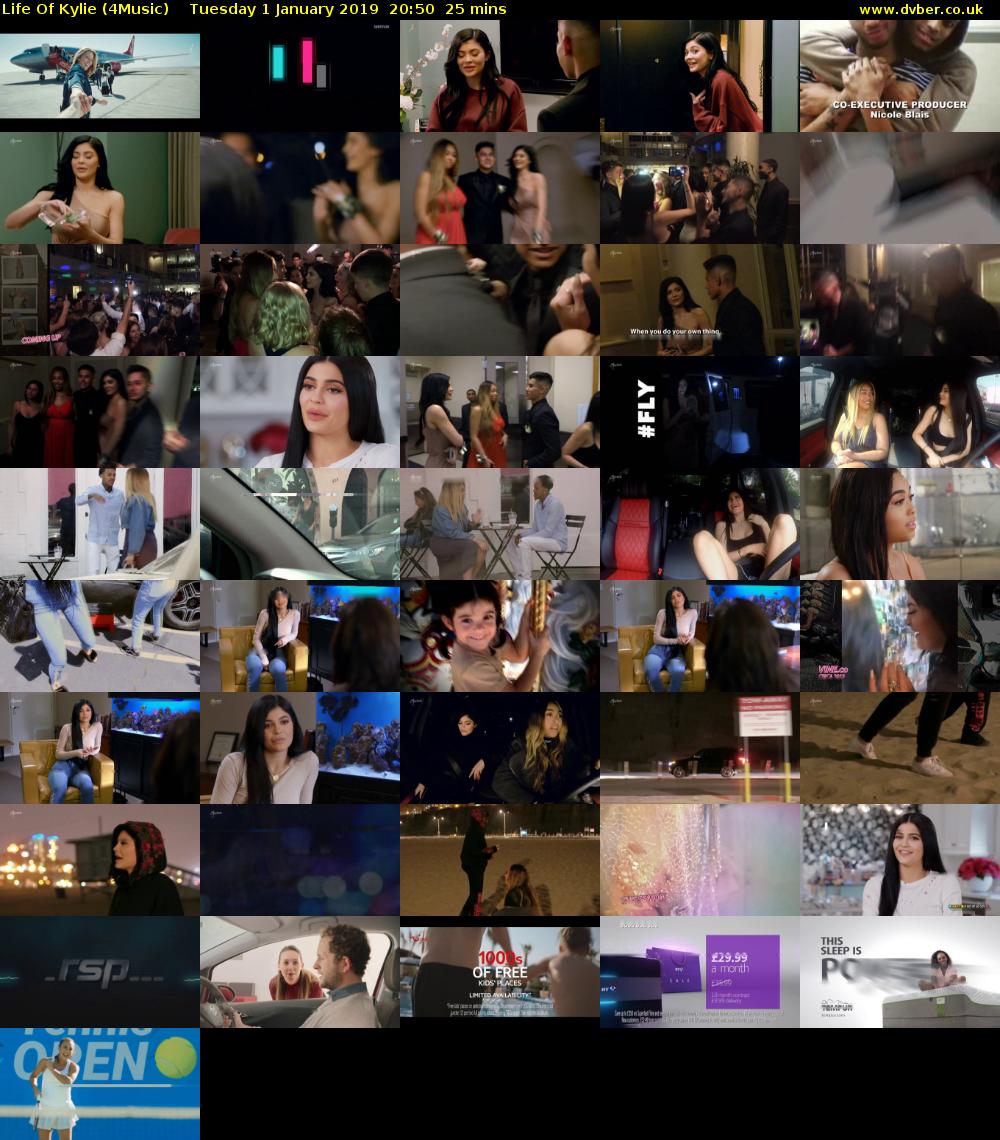 Life Of Kylie (4Music) Tuesday 1 January 2019 20:50 - 21:15