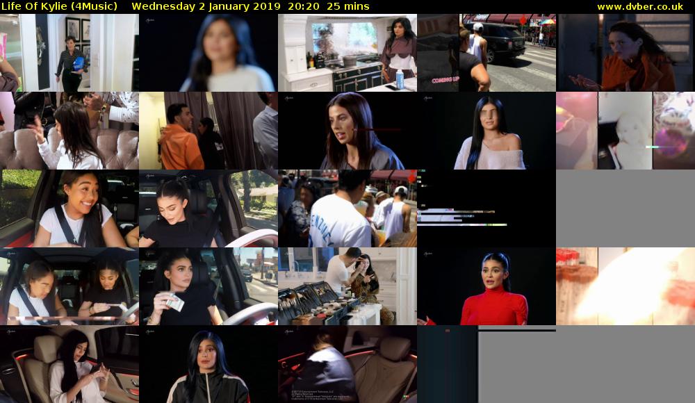 Life Of Kylie (4Music) Wednesday 2 January 2019 20:20 - 20:45