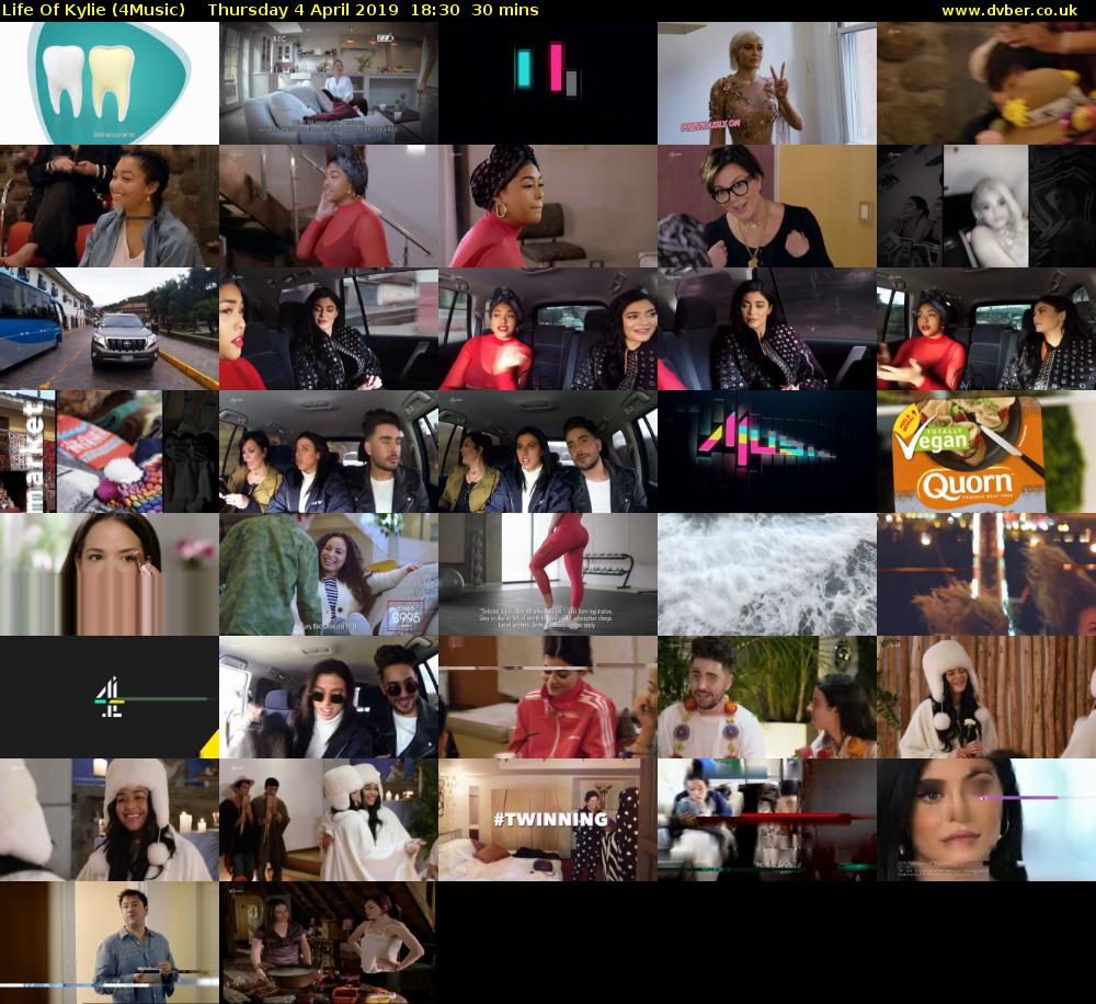 Life Of Kylie (4Music) Thursday 4 April 2019 18:30 - 19:00