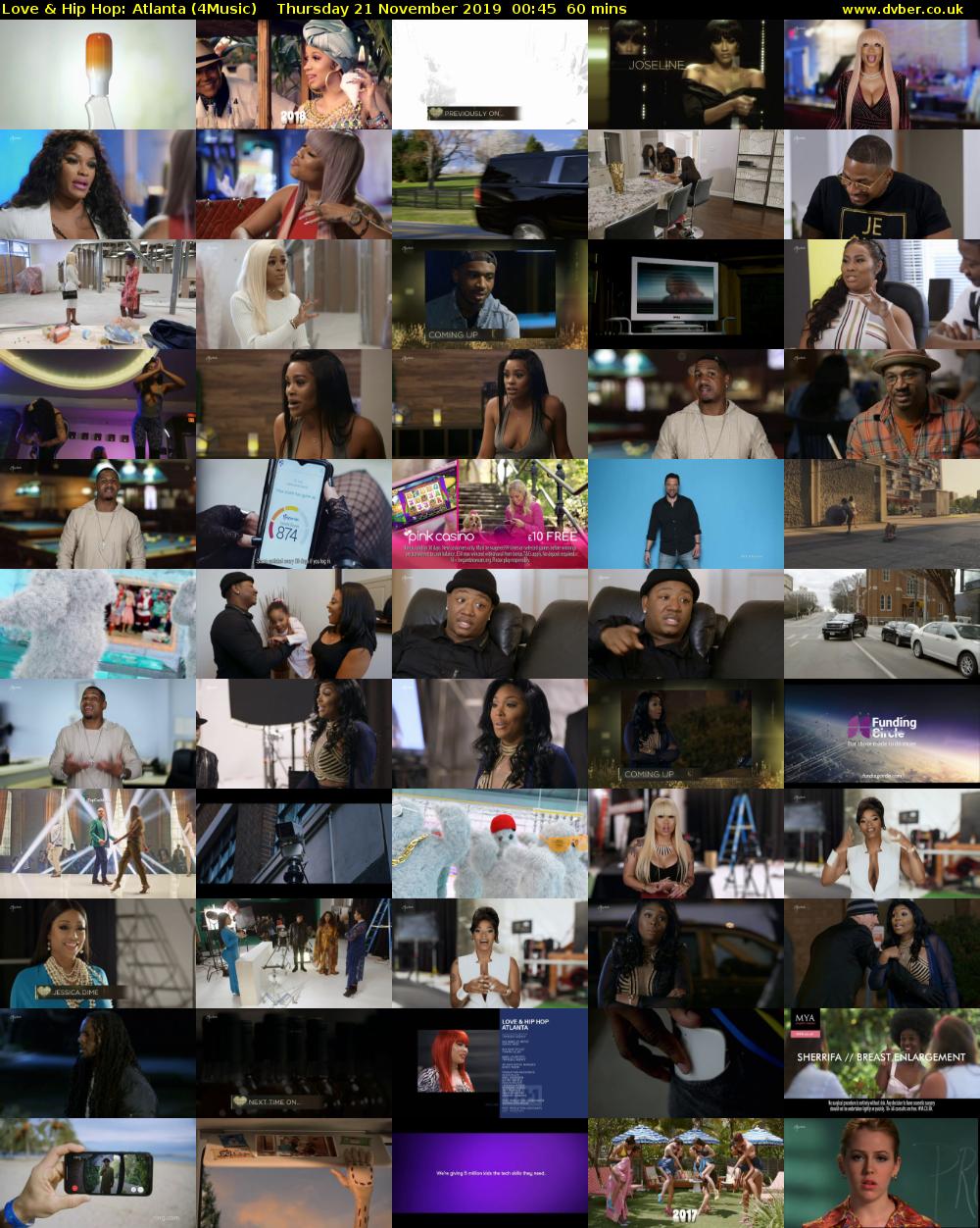 Love & Hip Hop: Atlanta (4Music) Thursday 21 November 2019 00:45 - 01:45