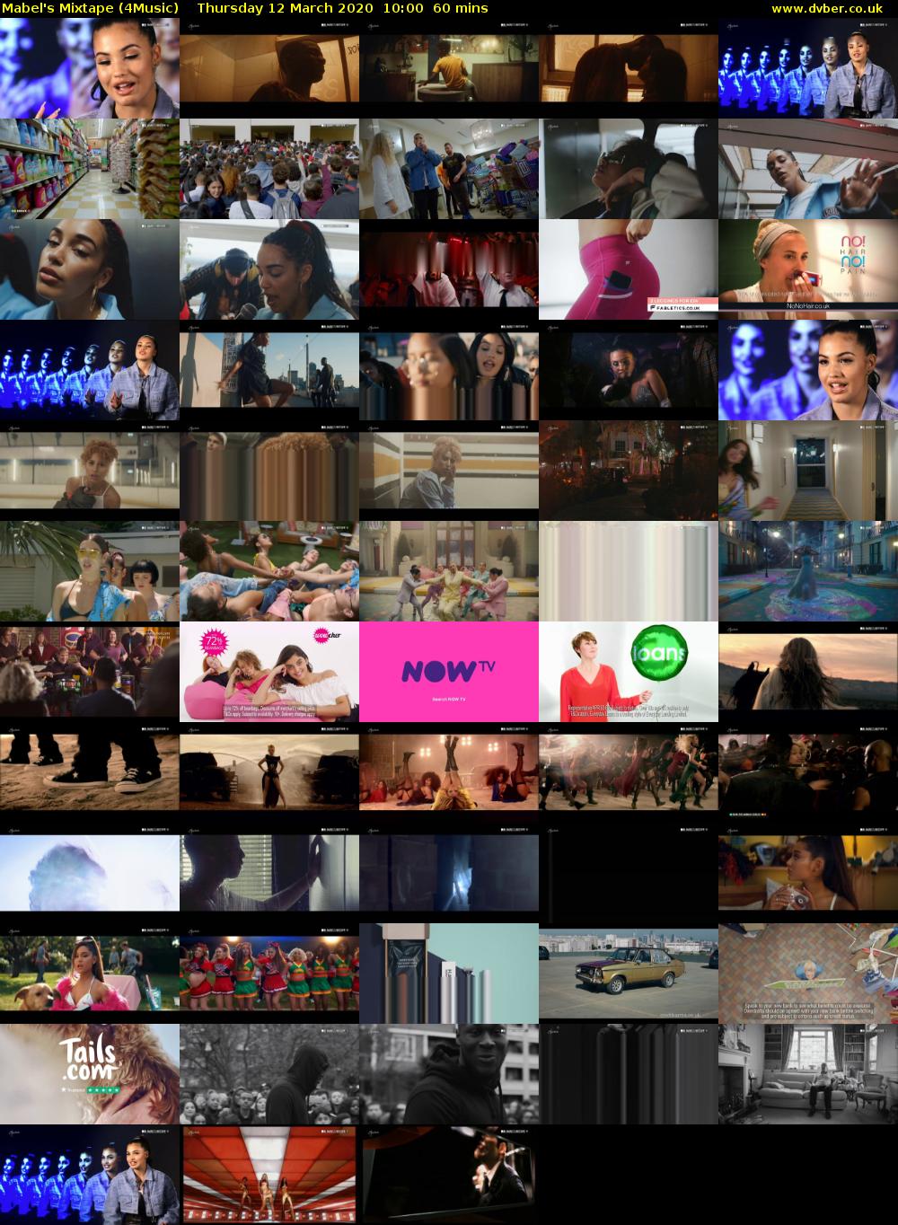 Mabel's Mixtape (4Music) Thursday 12 March 2020 10:00 - 11:00