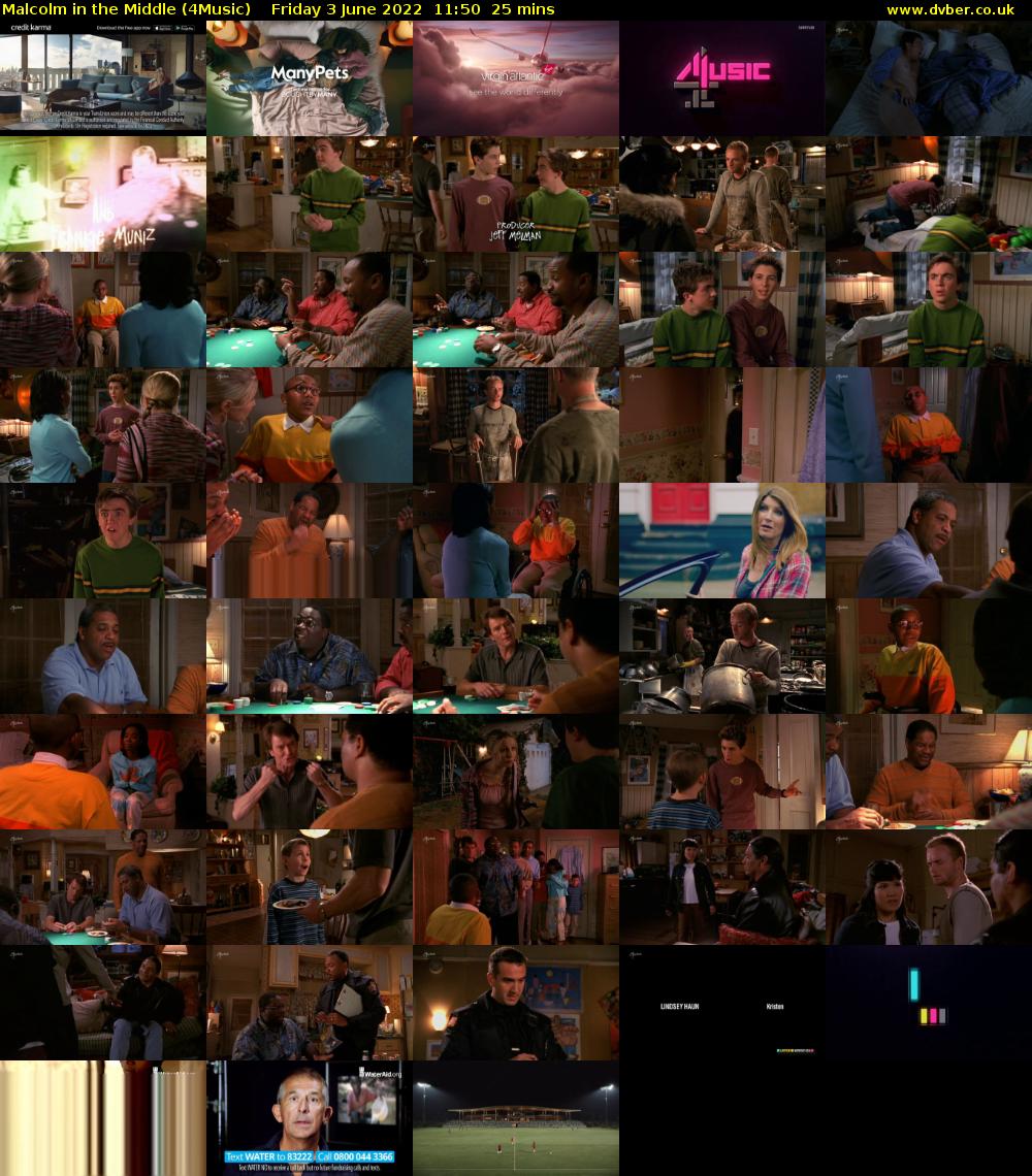 Malcolm in the Middle (4Music) Friday 3 June 2022 11:50 - 12:15