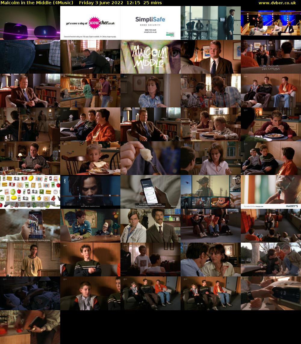 Malcolm in the Middle (4Music) Friday 3 June 2022 12:15 - 12:40