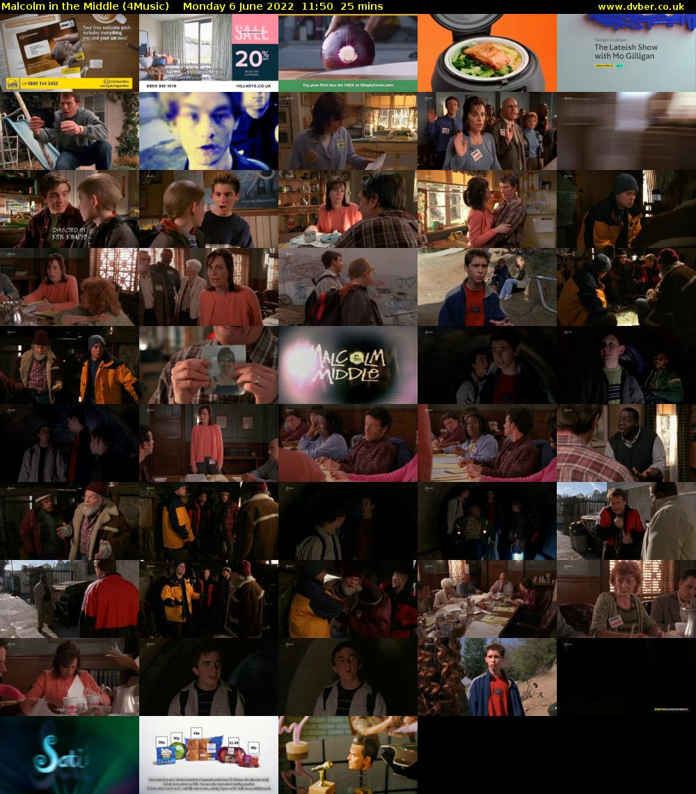 Malcolm in the Middle (4Music) Monday 6 June 2022 11:50 - 12:15