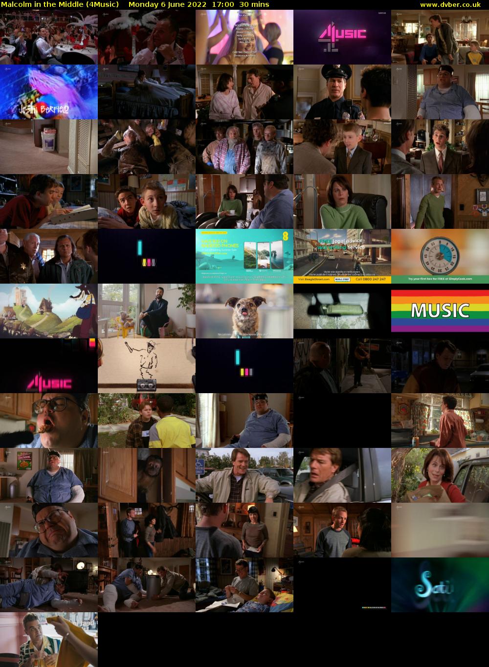 Malcolm in the Middle (4Music) Monday 6 June 2022 17:00 - 17:30