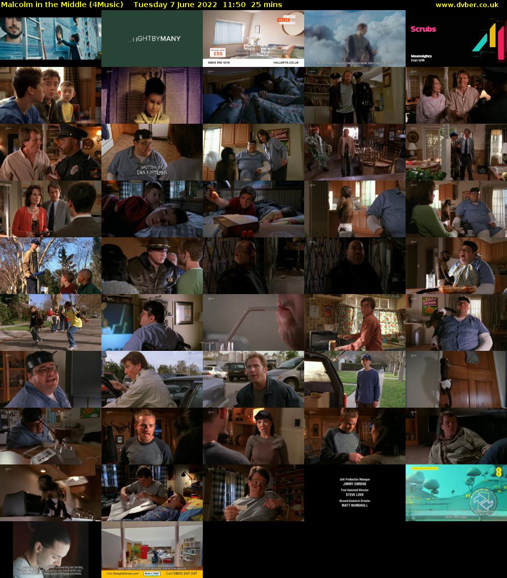 Malcolm in the Middle (4Music) Tuesday 7 June 2022 11:50 - 12:15