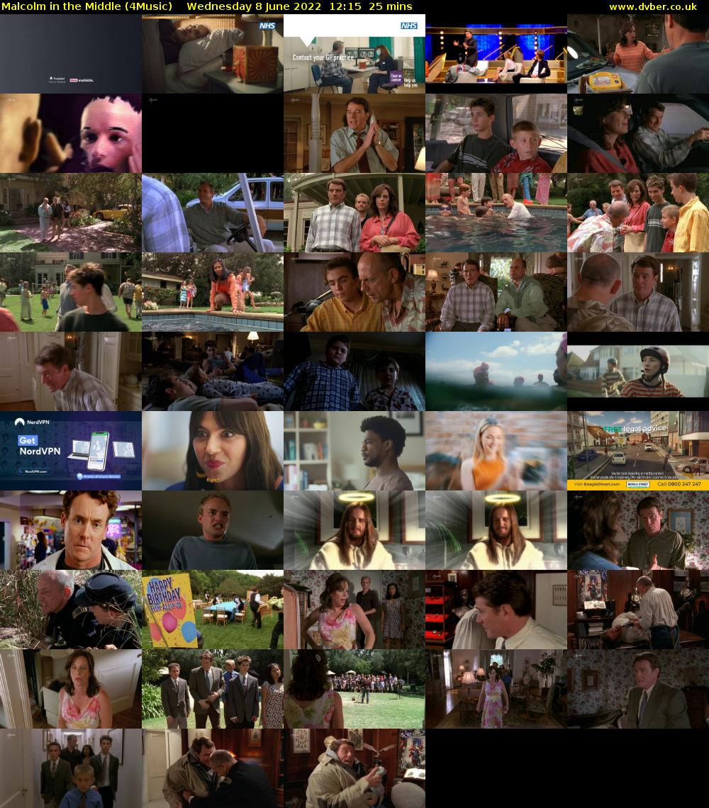 Malcolm in the Middle (4Music) Wednesday 8 June 2022 12:15 - 12:40
