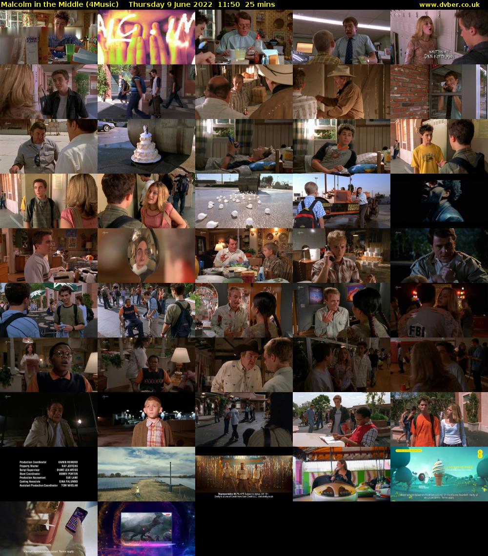 Malcolm in the Middle (4Music) Thursday 9 June 2022 11:50 - 12:15