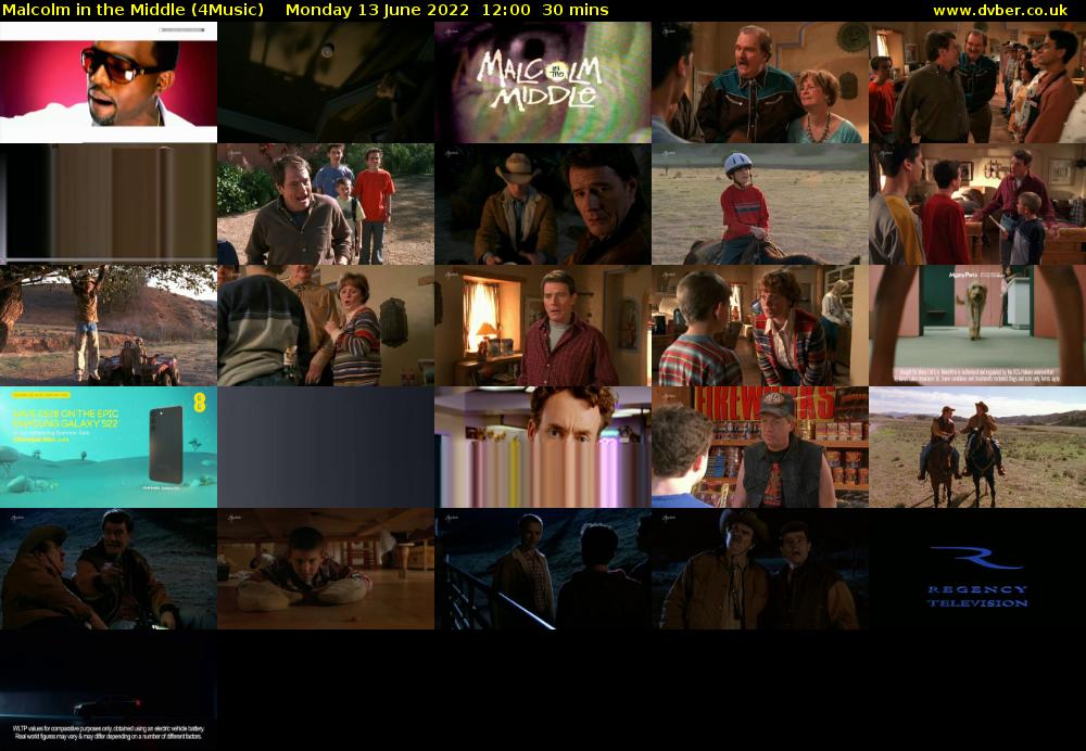 Malcolm in the Middle (4Music) Monday 13 June 2022 12:00 - 12:30