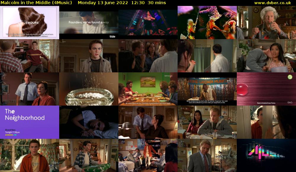 Malcolm in the Middle (4Music) Monday 13 June 2022 12:30 - 13:00