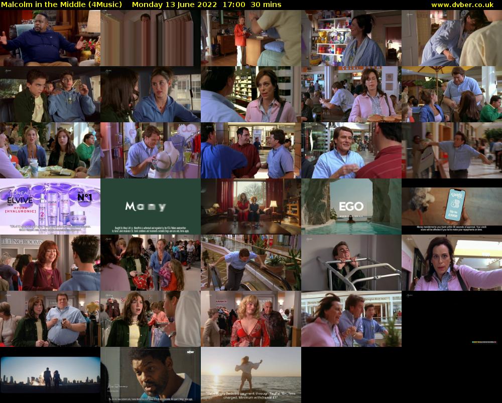 Malcolm in the Middle (4Music) Monday 13 June 2022 17:00 - 17:30
