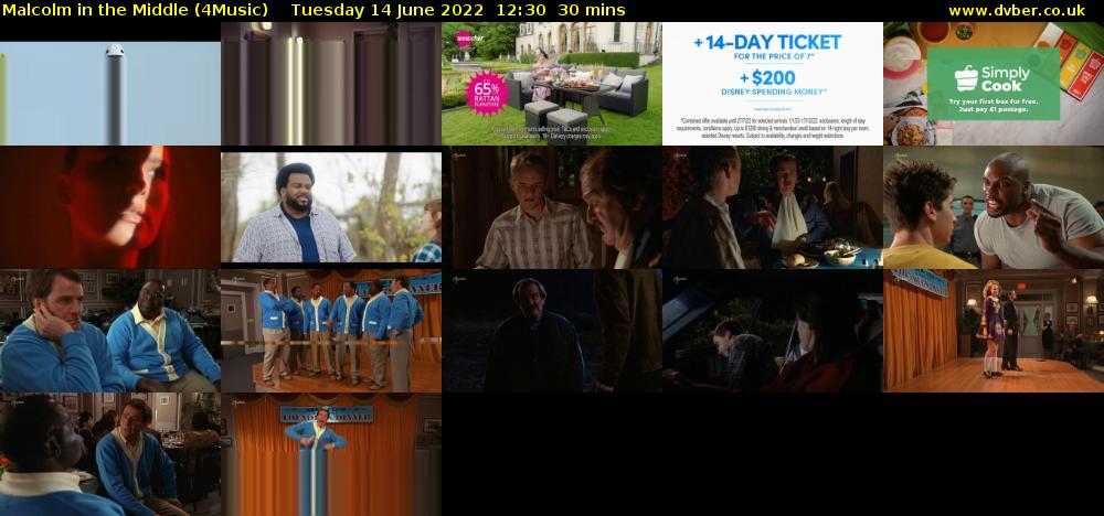 Malcolm in the Middle (4Music) Tuesday 14 June 2022 12:30 - 13:00