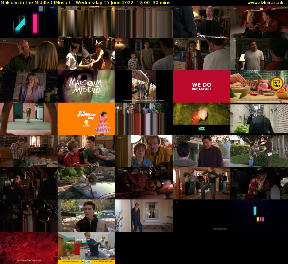 Malcolm in the Middle (4Music) Wednesday 15 June 2022 12:00 - 12:30