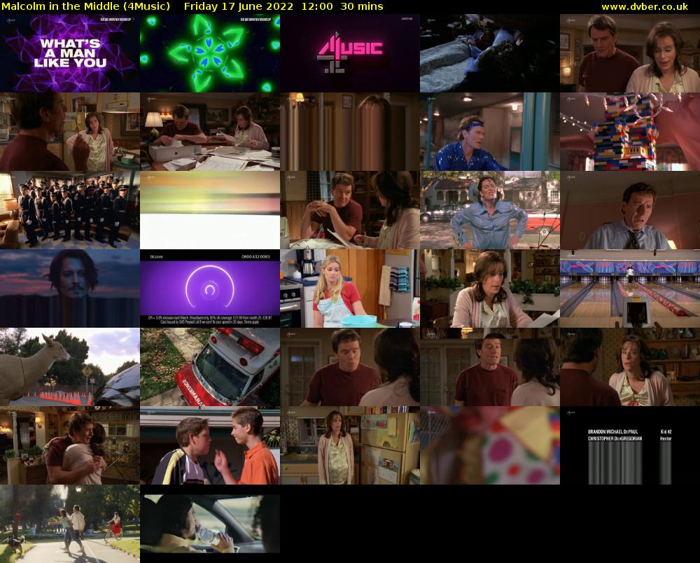 Malcolm in the Middle (4Music) Friday 17 June 2022 12:00 - 12:30