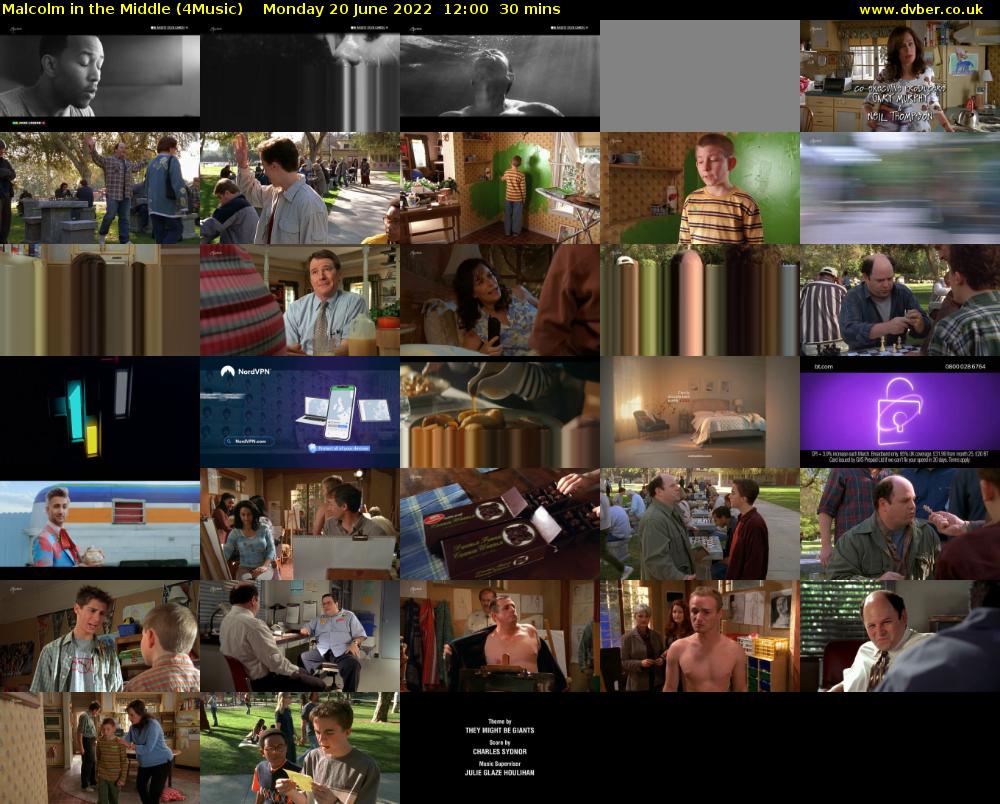 Malcolm in the Middle (4Music) Monday 20 June 2022 12:00 - 12:30