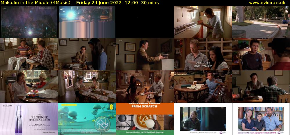 Malcolm in the Middle (4Music) Friday 24 June 2022 12:00 - 12:30