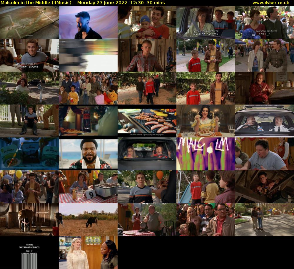Malcolm in the Middle (4Music) Monday 27 June 2022 12:30 - 13:00