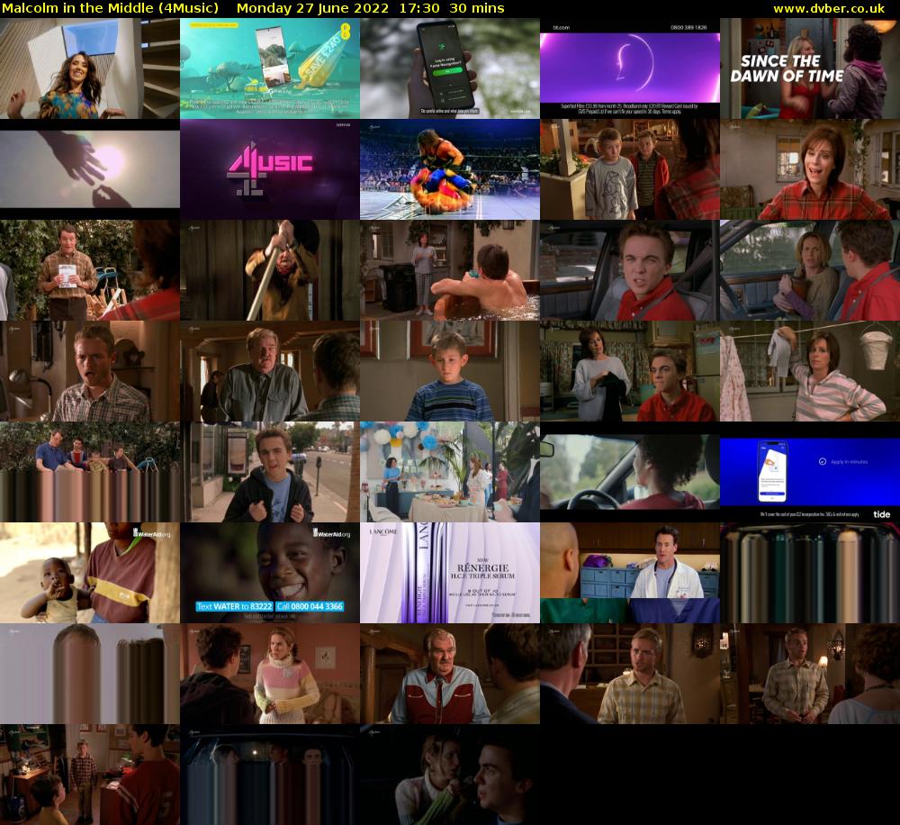 Malcolm in the Middle (4Music) Monday 27 June 2022 17:30 - 18:00