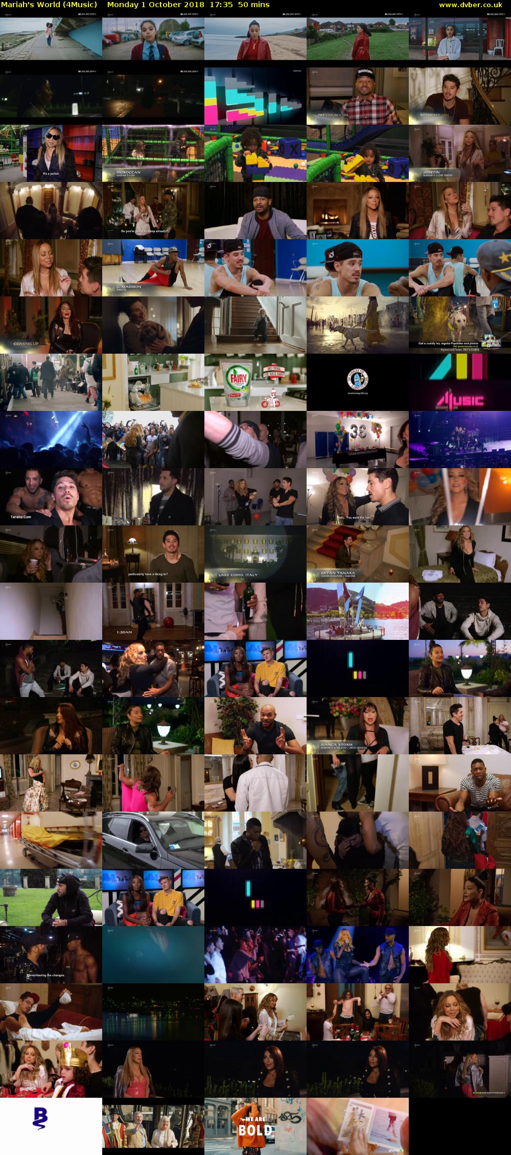 Mariah's World (4Music) Monday 1 October 2018 17:35 - 18:25