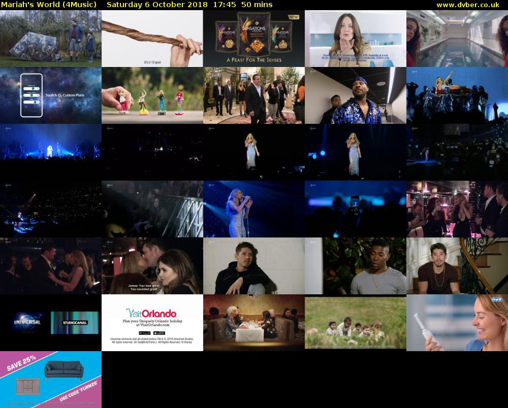 Mariah's World (4Music) Saturday 6 October 2018 17:45 - 18:35