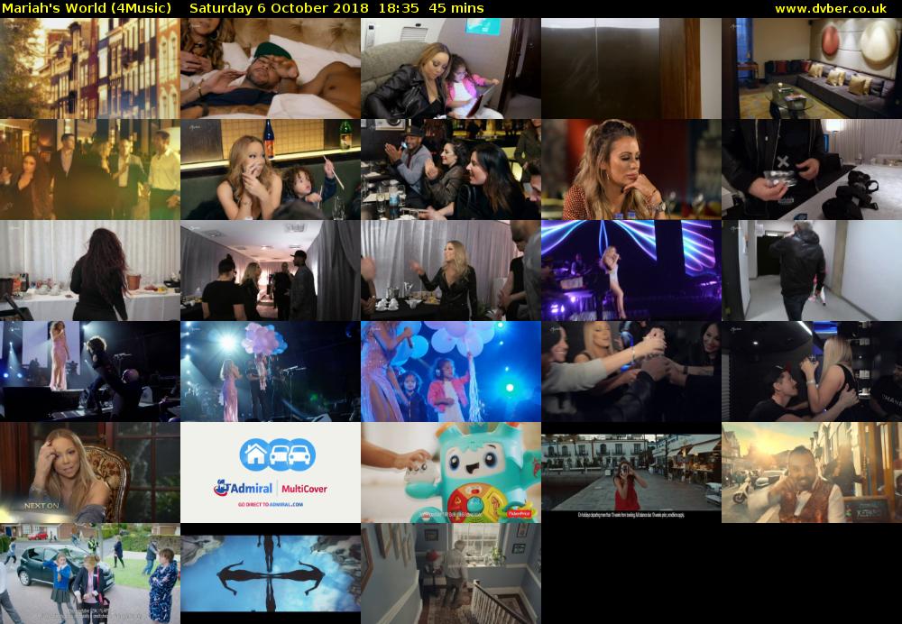 Mariah's World (4Music) Saturday 6 October 2018 18:35 - 19:20