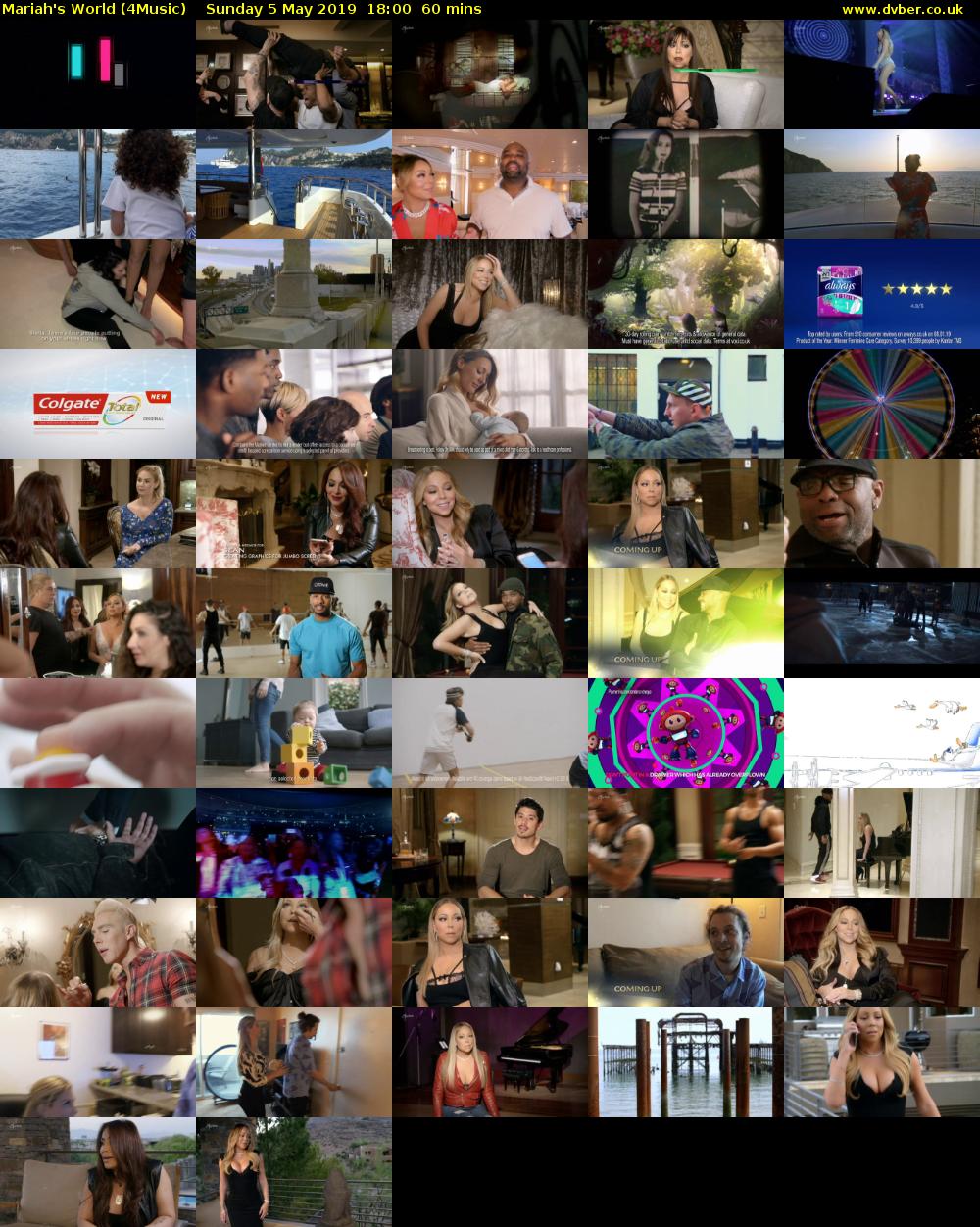 Mariah's World (4Music) Sunday 5 May 2019 18:00 - 19:00