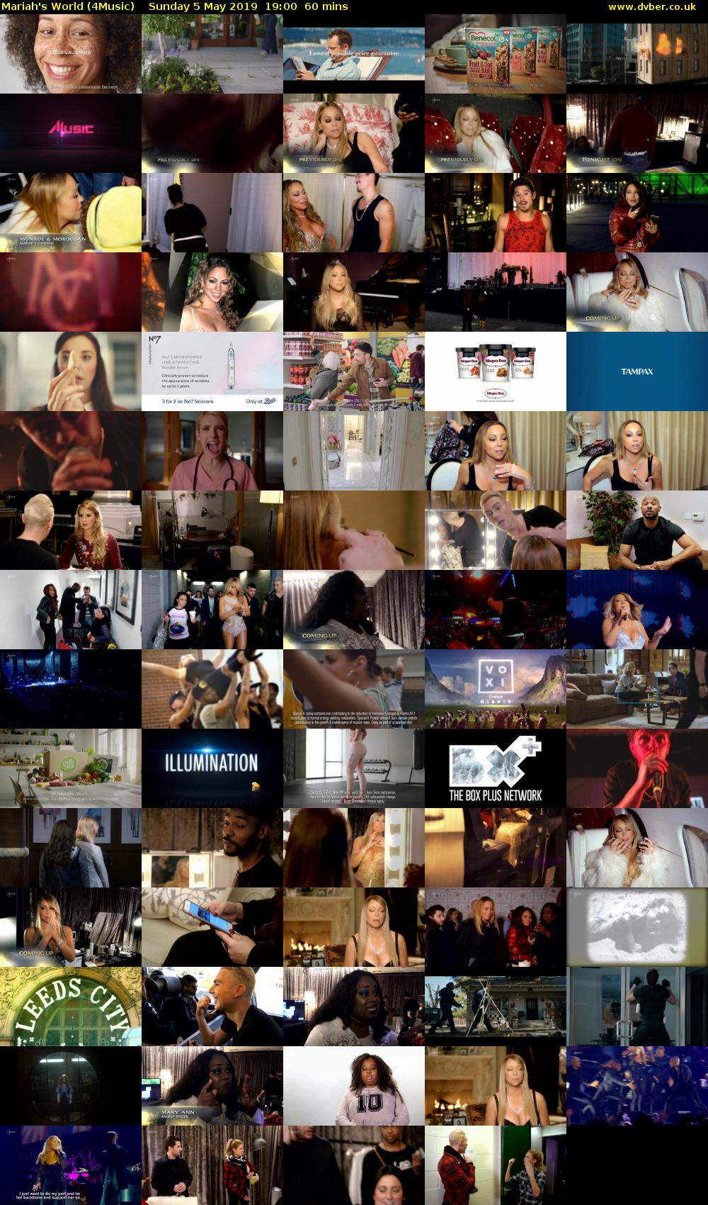Mariah's World (4Music) Sunday 5 May 2019 19:00 - 20:00
