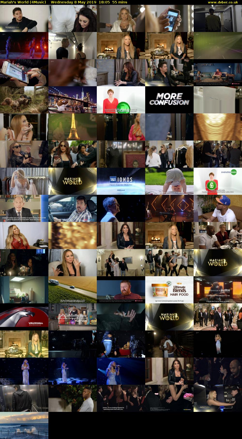 Mariah's World (4Music) Wednesday 8 May 2019 18:05 - 19:00